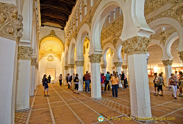 The beautiful interior of the Santa Maria la Blanca