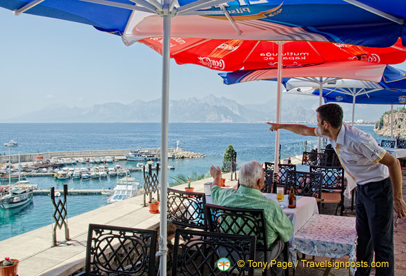 Panoramic view from the Gizli Bahçe restaurant