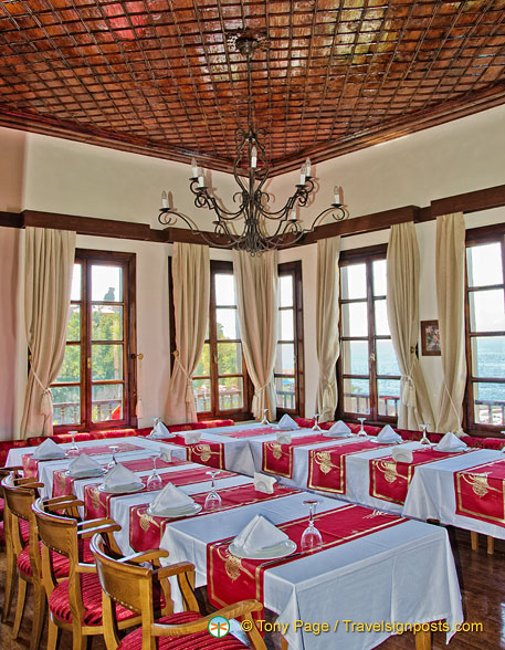 Elegant setting of the Sultan Hanim Mansion restaurant