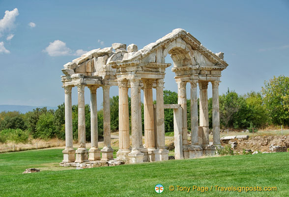 The Tetrapylon is a 2nd century gateway to the Temple of Aphrodite