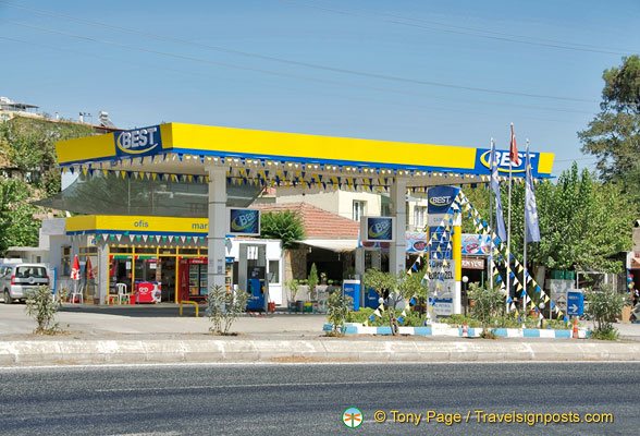 Petrol station opposite the Camlik Train Museum