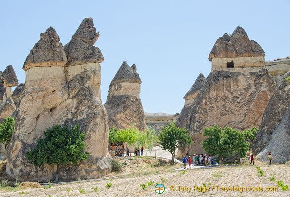 Some of these fairy chimneys are about 40 metres high