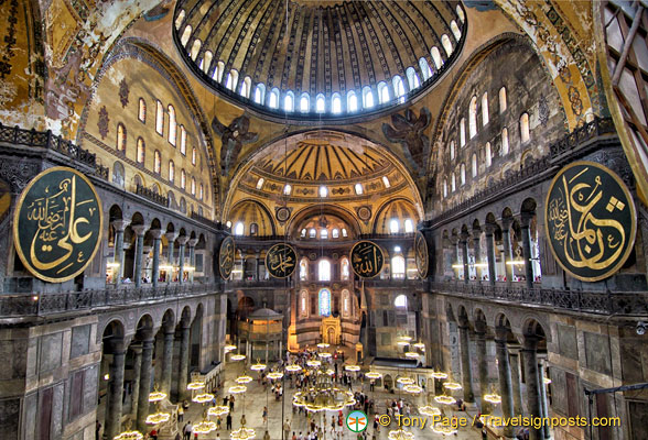 Internal view of Hagia Sophia ground floor