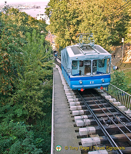 Funicular railway from the port to Kyiv (Kiev) city