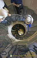 Spiral staircase with Roccoco grate 