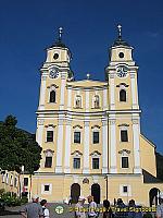 Mondsee is a small touristy town dominated by St Michael's Basilica