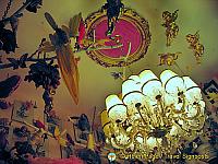 Chandelier and other ceiling decorations