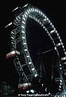 The Wheel, with its 15 gondolas, turn at a rate of 2.5 feet per second
