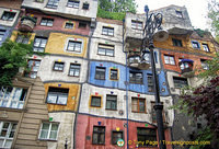 You won' see a straight line in Hundertwasserhaus