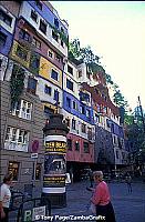 Hundertwasserhaus, designed by Friedensreich Hundertwasser 