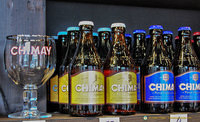 The very popular Chimay beers and the Chimay beer glass