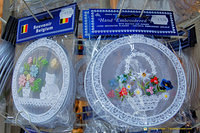 Hand-embroidered Bruges lace souvenir