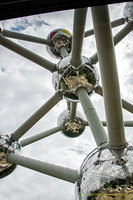 View up the central column of the Atomium