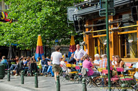 Outdoor cafés in Place Saint-Géry 