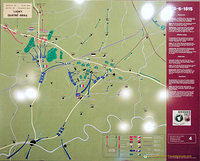 Position of battles at Ligny and Quatre Bras