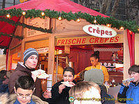 Frische crepes stall at the Cologne Weihnachtsmarkt 