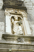 Statue of St. Blaise, patron saint of Dubrovnik