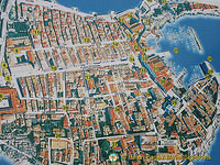 Aerial map of Dubrovnik 