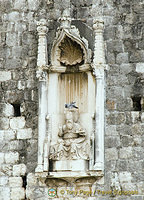 Statue of St Blaise, patron saint of Dubrovnik