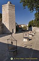 Zadar -  Croatia - Bablja Kula (Old Woman's Tower) and the remains of the mediaeval town walls.