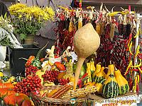 Decorative produce in Dolac market