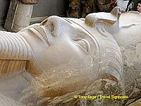 Rameses II, son of Sethos I, reigned in the 19th dynasty of the New Kingdom.
[Rameses II - Memphis - Egypt]