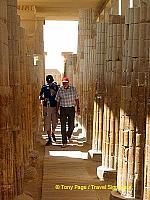 Colonnaded corridor of 40 pillars, ribbed in imitation palm stems.
[Step Pyramid of Djoser - Saqqara - Egypt]