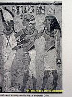 Tutankhamen, accompanied by his ka, embraces Osiris
[Tutankhamen - Valley of the Kings -Egypt]