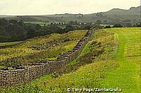 The 73 miles long Hadrian Wall