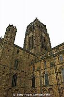 The ribbed vaults above the nave was one of the first achievenments of Gothic architecture [Durham Cathedral - England]