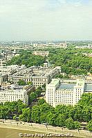 Bird's eye view of Buckingham Palace