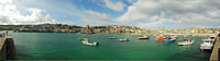A panoramic view of St Ives Harbour