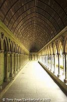 The columns in staggered rows are a good example of 13th century Anglo-Norman style [Mont-St-Michel - France]