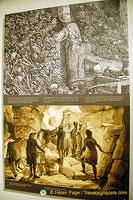 An 1860 picture showing Henry Linton and Jules Ferat transferring bones to the Catacombes
