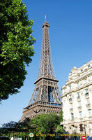 The towering Eiffel Tower