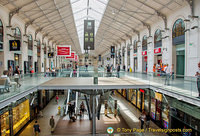 Shopping centre inside the Gare St Lazare complex