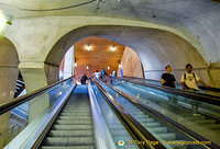 Escalators for the Gare du Nord metro