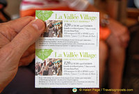 Our tickets for La Vallée Village