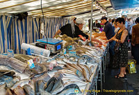 Big range of fish at Marché Président Wilson 
