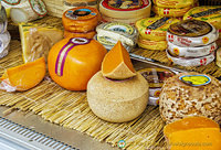 Some Mimolette, Reblochon de Savoie, Grand Murols and Montbriac cheeses