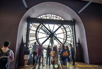 View of the Seine through the giant clock face
