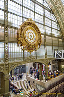 Magnificent golden clock which kept time for train travellers