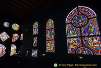 Stained glass gallery in the Musée du Moyen Age