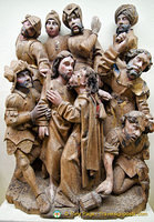 The Kiss of Judas - an exquisite wood carving in the Musée Moyen Age