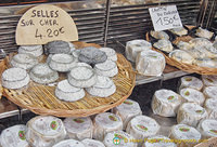 Selles-sur-Cher a goat's milk cheese from Sologne and Crottin du Morvan