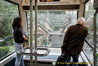 Riding down the Montmartre funicular