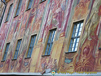 Painted facade of Bamberg Old Town Hall
