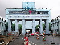 Brandenburg Gate under renovation