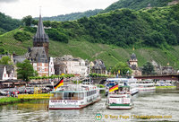 River cruise boats arriving at Bernkastel