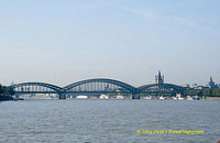 Hohenzollern Bridge crossing the Rhine